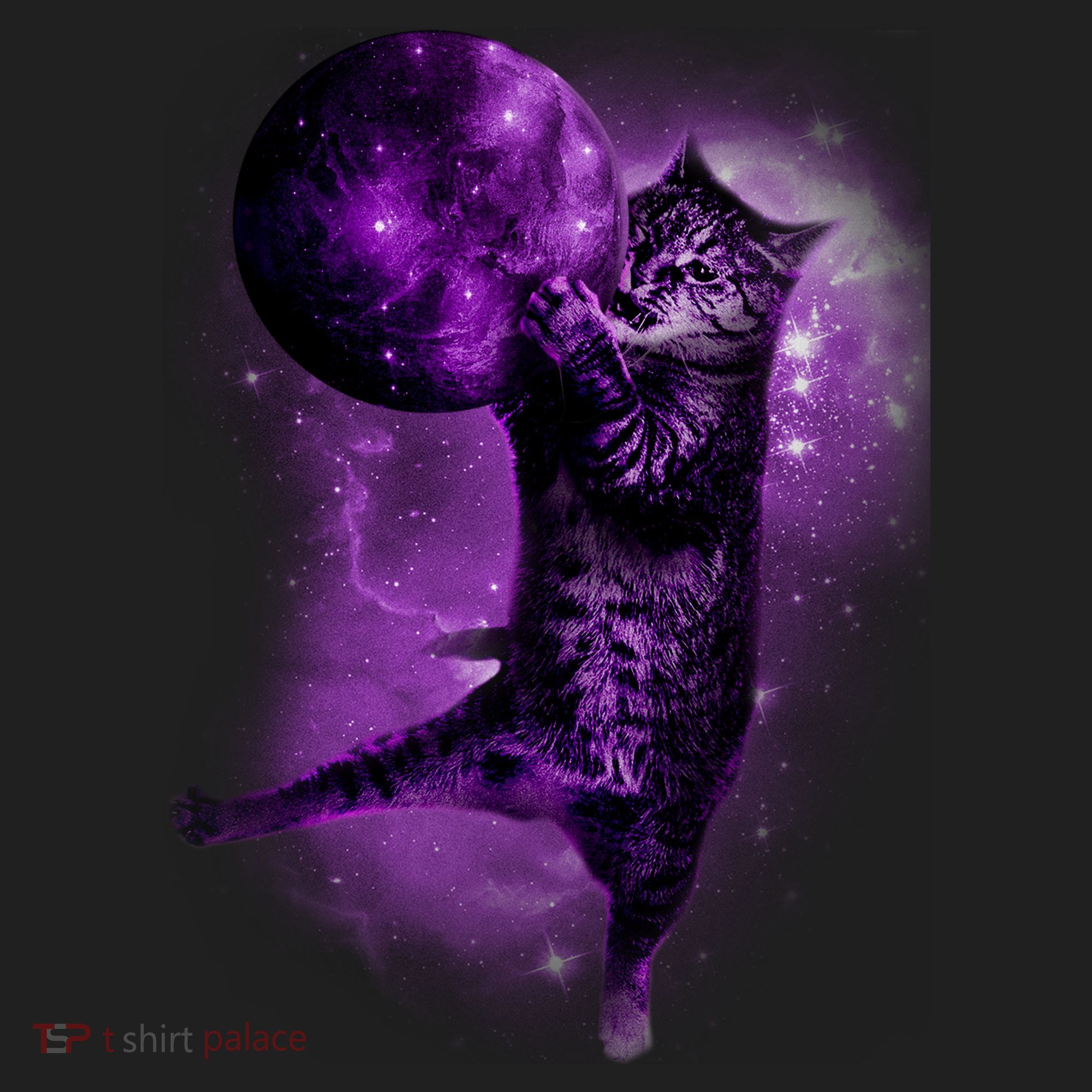 Cat World Galaxy Golf Towel
