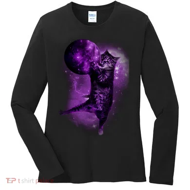 Cat World Galaxy Women's Long Sleeve Shirt