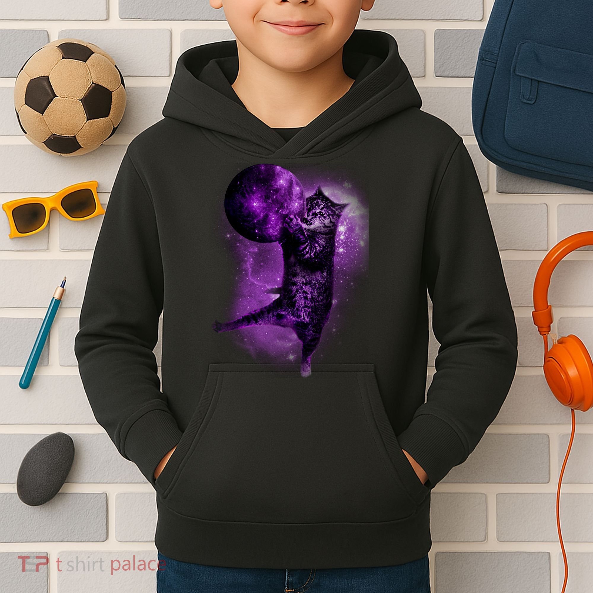 Cat World Galaxy Kids Hoodie