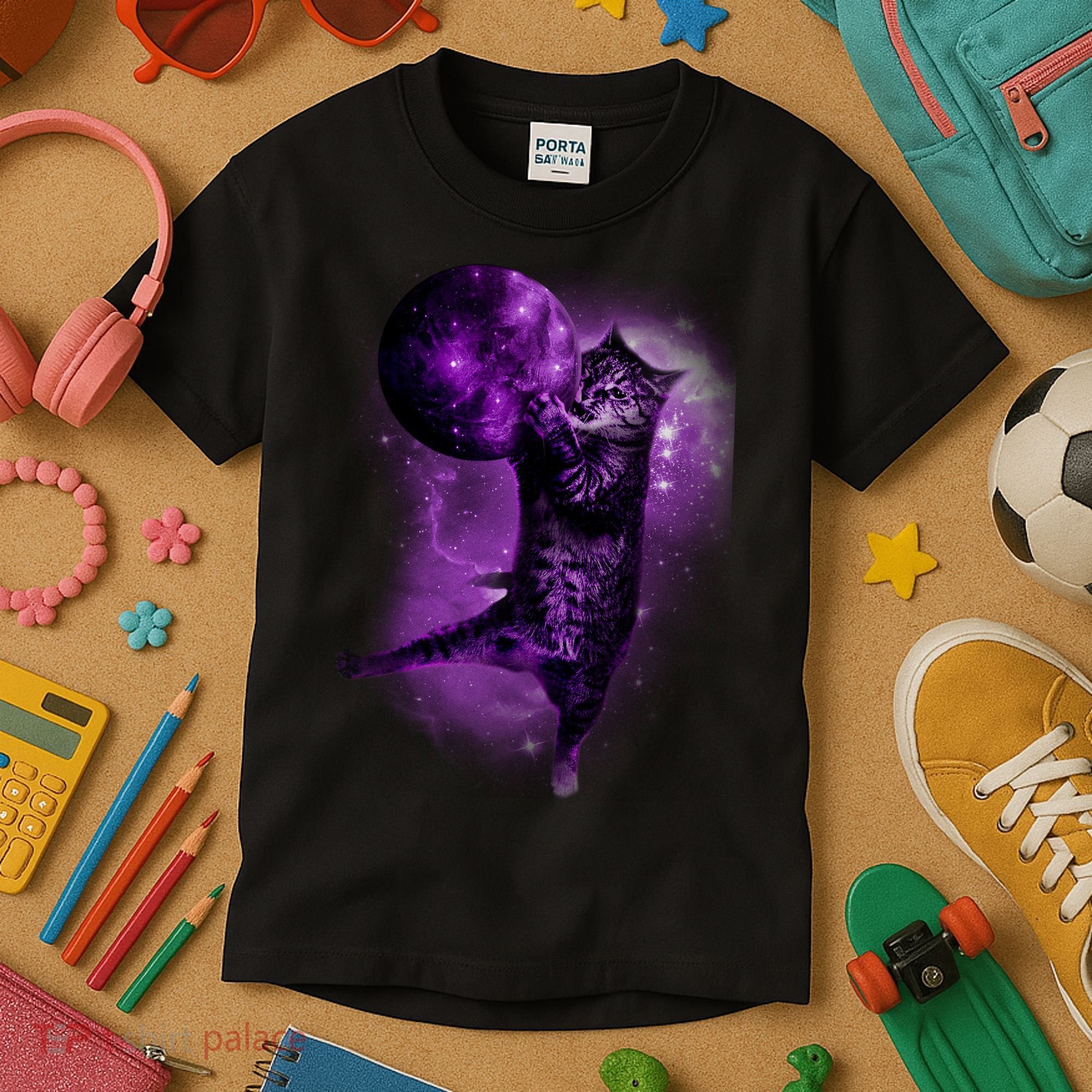 Cat World Galaxy Kids T-Shirt