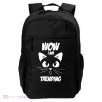 Cat Wow I'm Trending Backpack thumb 0