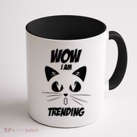 Cat Wow I'm Trending Coffee Mug thumb 1