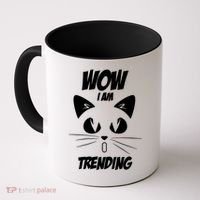 Cat Wow I'm Trending Coffee Mug thumb 0