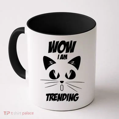 Cat Wow I'm Trending Coffee Mug