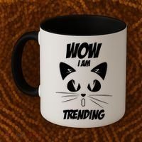 Cat Wow I'm Trending Coffee Mug thumb 2