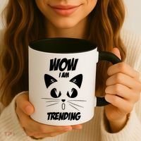 Cat Wow I'm Trending Coffee Mug thumb 3
