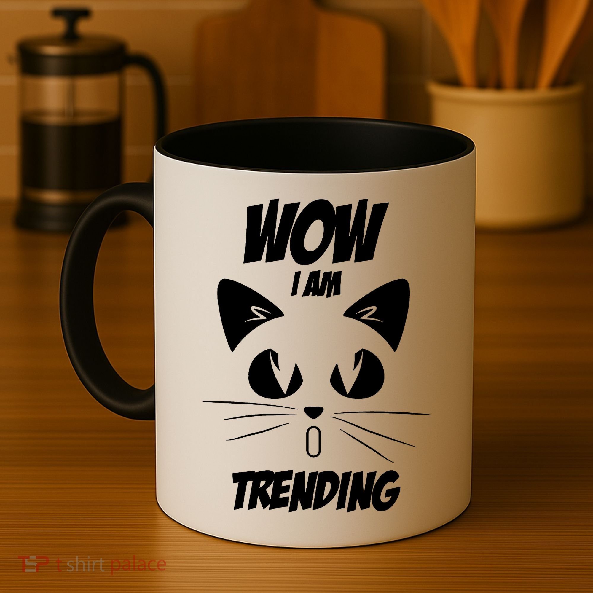 Cat Wow I'm Trending Coffee Mug