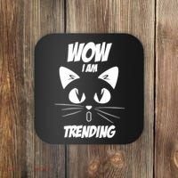 Cat Wow I'm Trending Coaster thumb 0