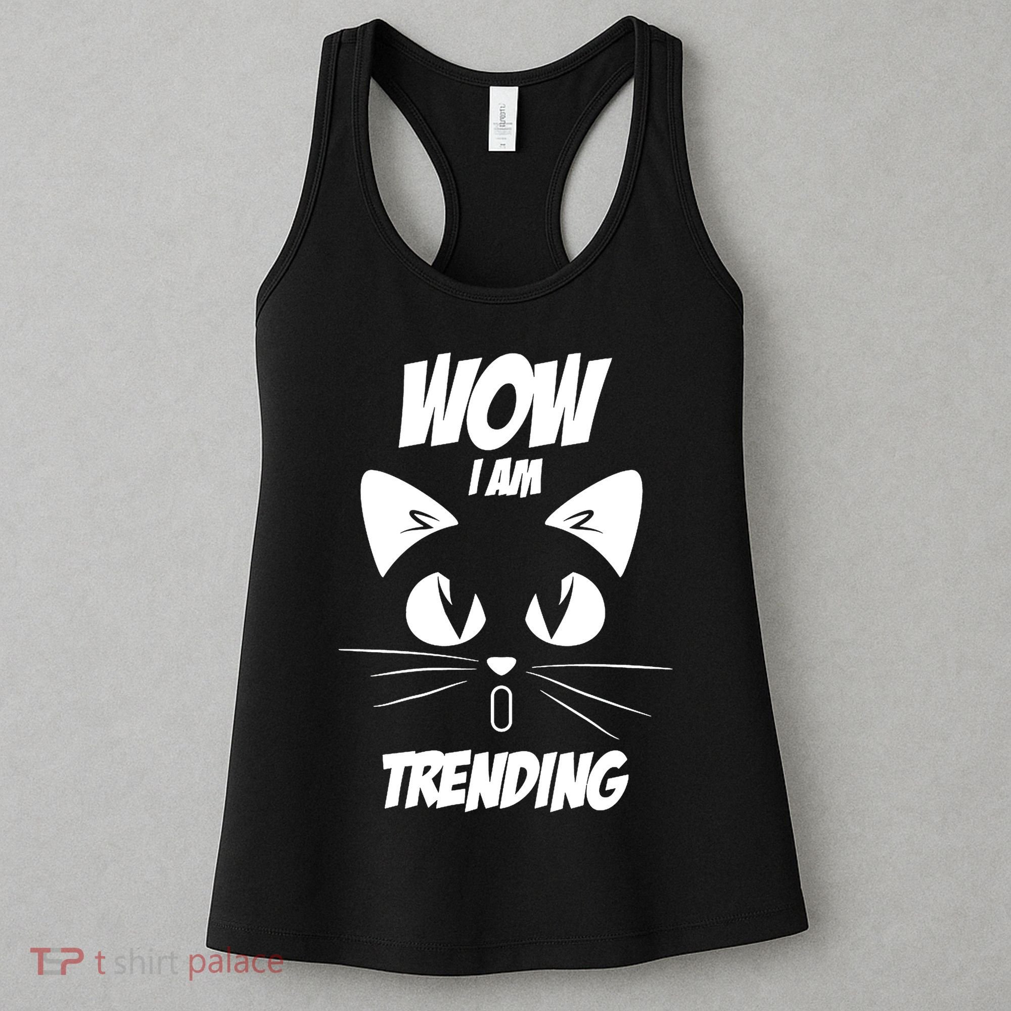 Cat Wow I'm Trending Women's Tank Top