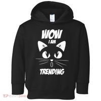 Cat Wow I'm Trending Toddler Hoodie thumb 0
