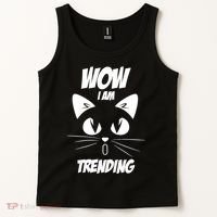 Cat Wow I'm Trending Tank Top thumb 2