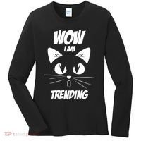 Cat Wow I'm Trending Women's Long Sleeve Shirt thumb 0