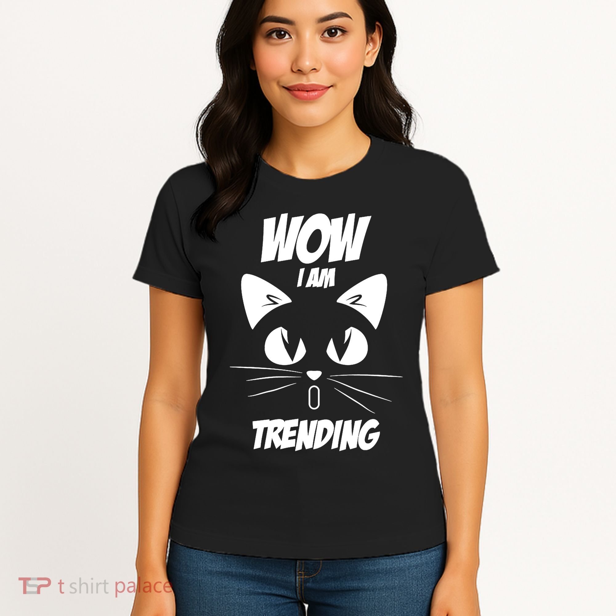 Cat Wow I'm Trending Women's T-Shirt