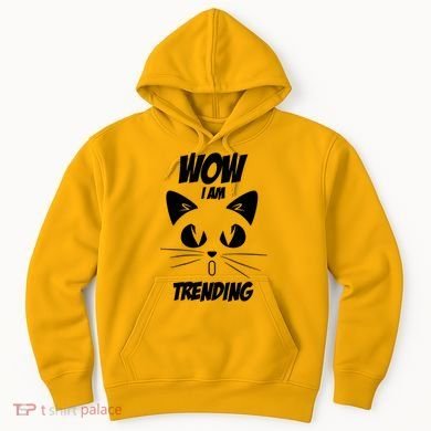 Cat Wow I'm Trending Hoodie