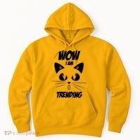Cat Wow I'm Trending Hoodie thumb 0