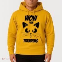Cat Wow I'm Trending Hoodie thumb 2