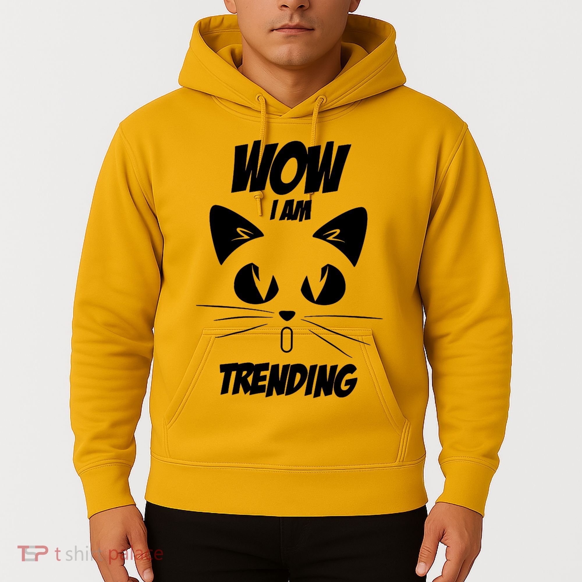 Cat Wow I'm Trending Hoodie