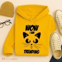 Cat Wow I'm Trending Hoodie thumb 4