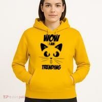 Cat Wow I'm Trending Hoodie thumb 5