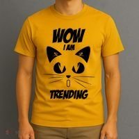 Cat Wow I'm Trending T-Shirt thumb 3