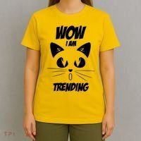 Cat Wow I'm Trending T-Shirt thumb 4