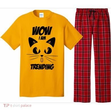 Cat Wow I'm Trending Pajama Set