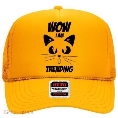Cat Wow I'm Trending Hat