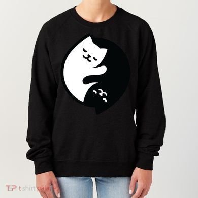 Cat Yin And Yang Cute Women's Sweatshirt