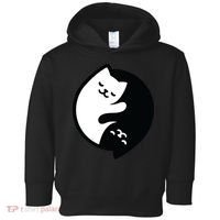 Cat Yin And Yang Cute Toddler Hoodie thumb 0