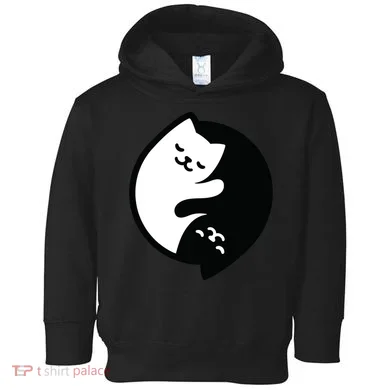 Cat Yin And Yang Cute Toddler Hoodie