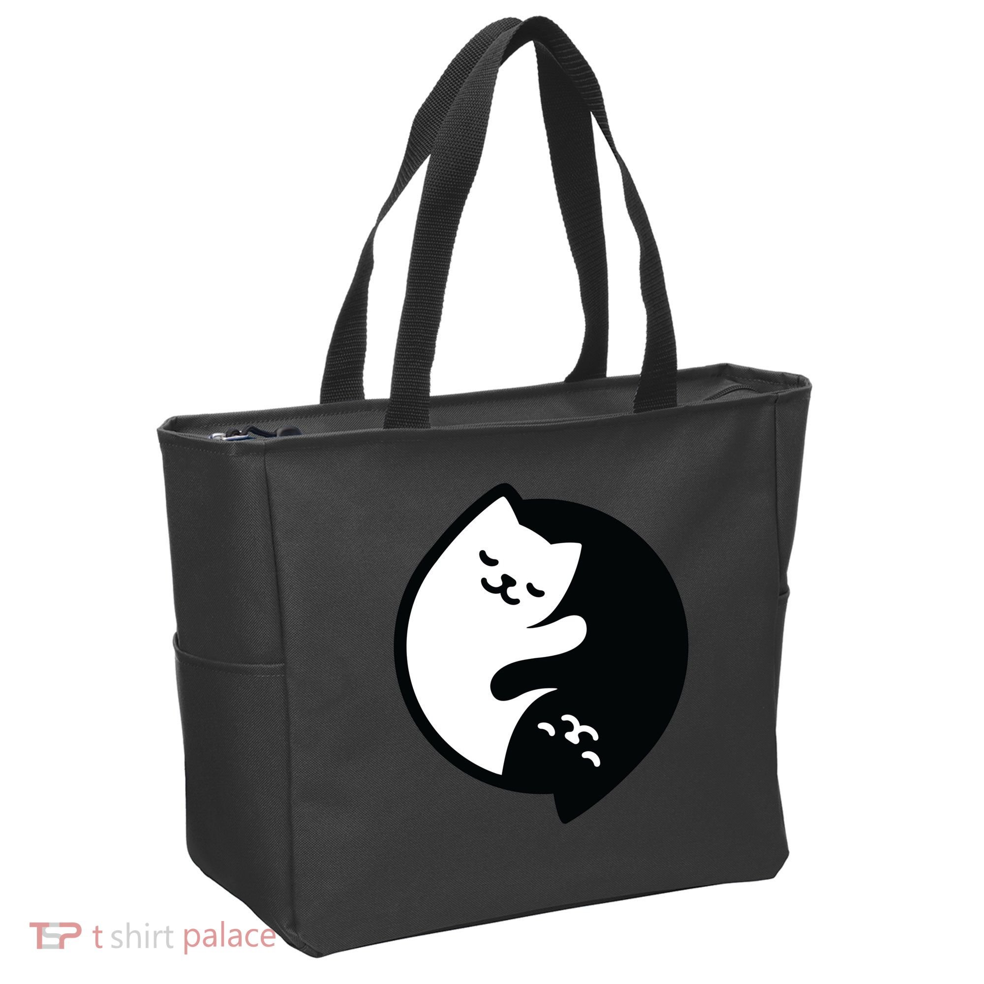 Cat Yin And Yang Cute Tote Bag