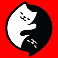 Cat Yin And Yang Cute Santa Hat thumb 1
