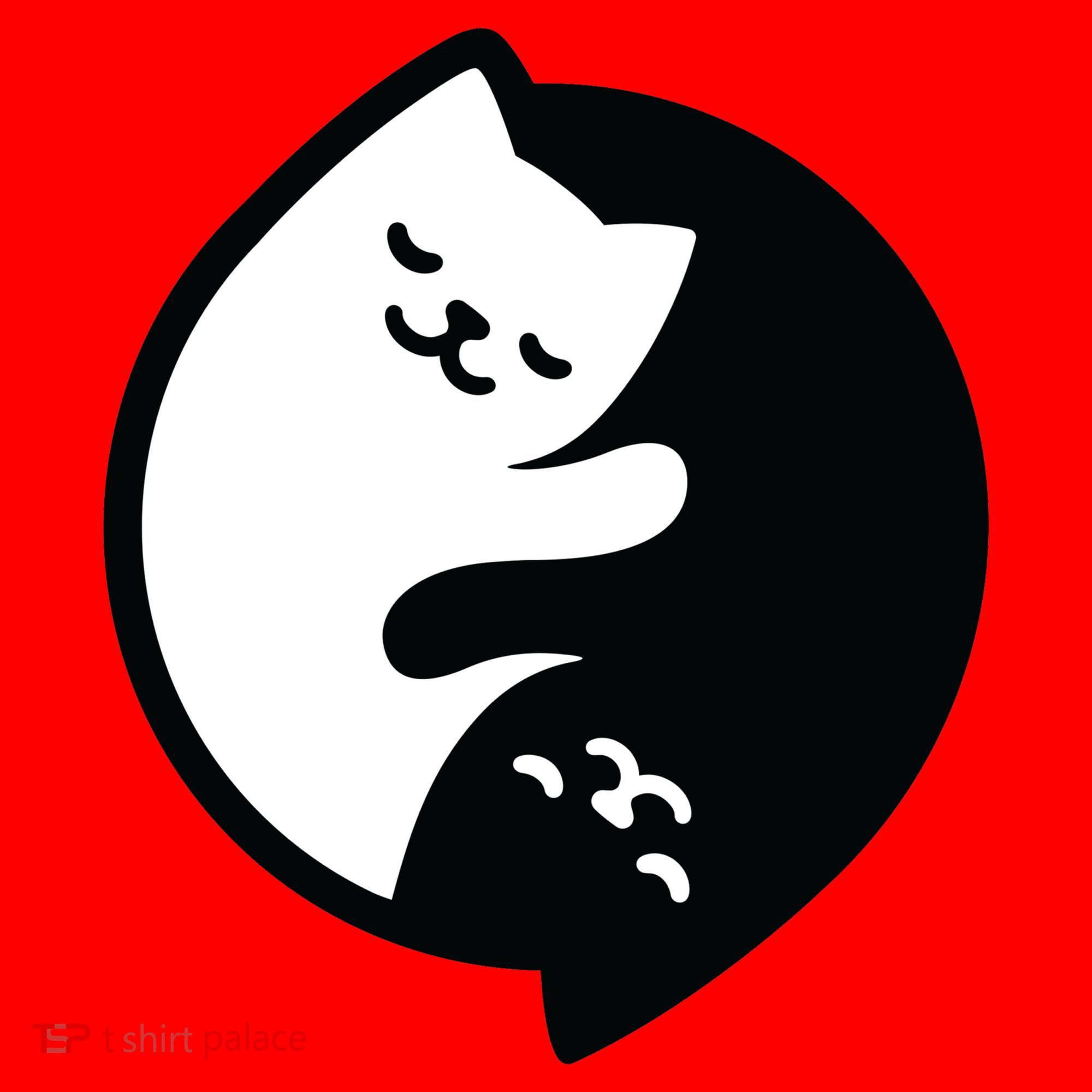 Cat Yin And Yang Cute Santa Hat