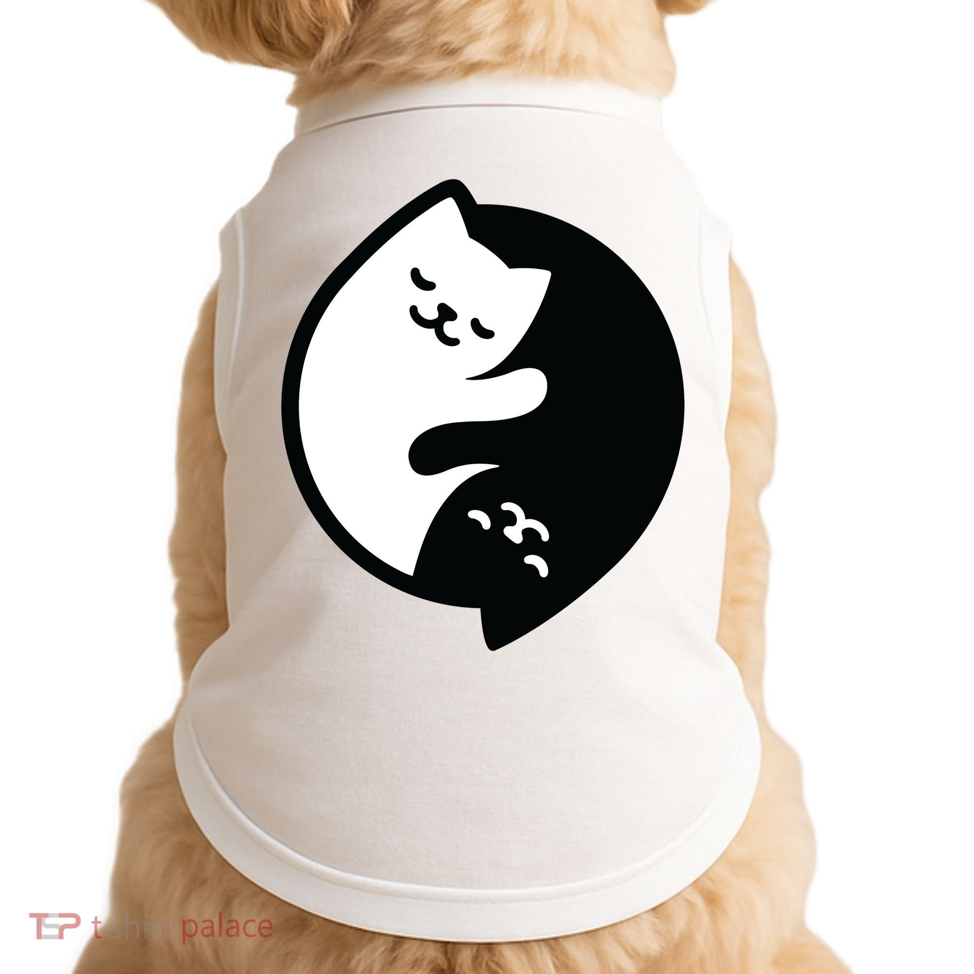 Cat Yin And Yang Cute Doggie Tank
