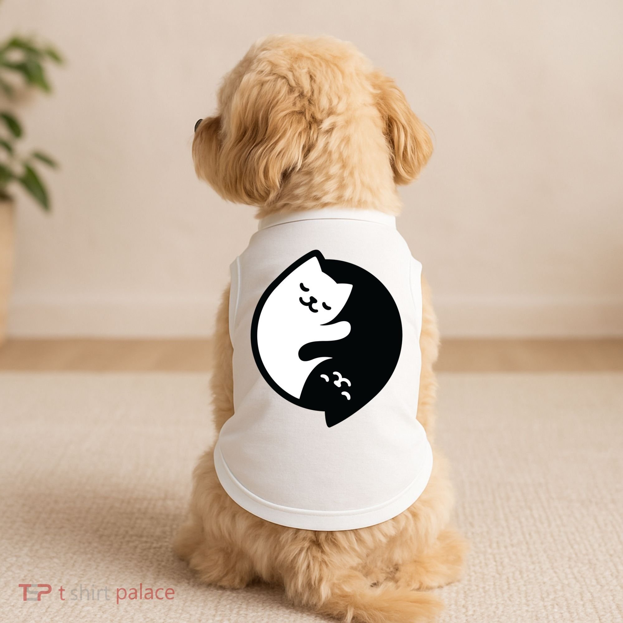 Cat Yin And Yang Cute Doggie Tank