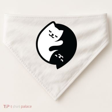 Cat Yin And Yang Cute USA-Made Doggie Bandana