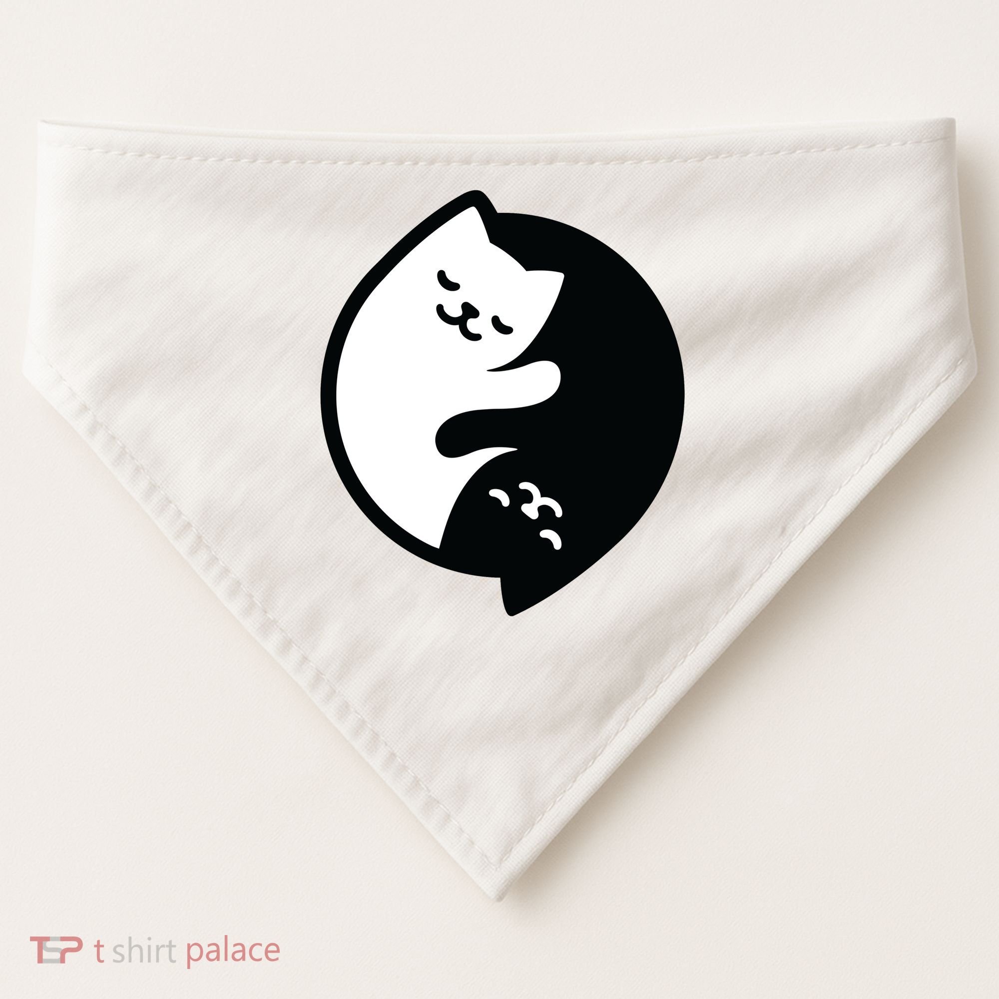 Cat Yin And Yang Cute USA-Made Doggie Bandana