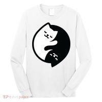 Cat Yin And Yang Cute Long Sleeve Shirt thumb 0