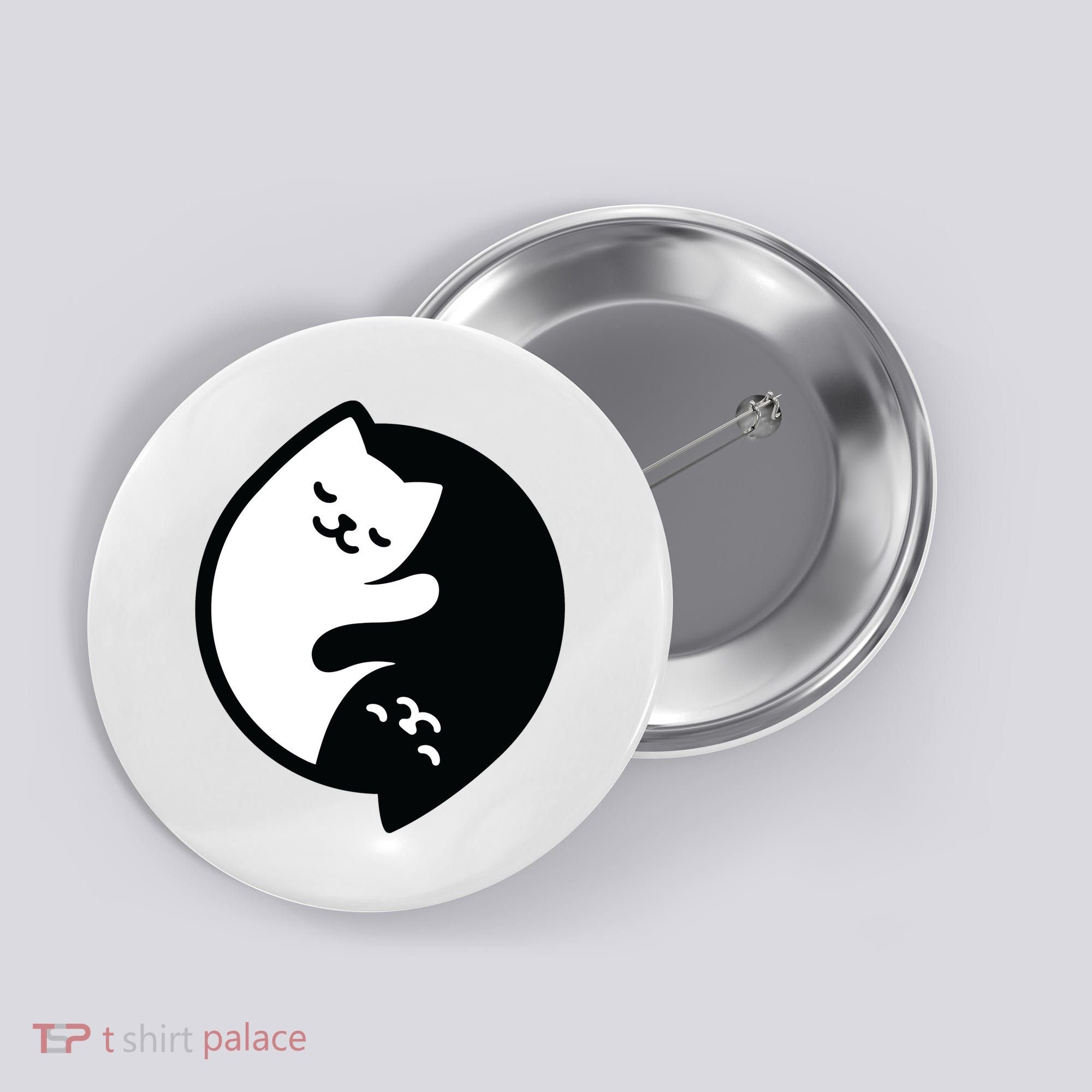Cat Yin And Yang Cute Button