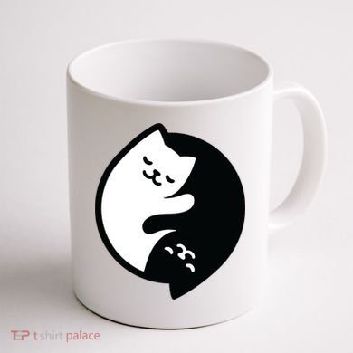 Cat Yin And Yang Cute Coffee Mug back