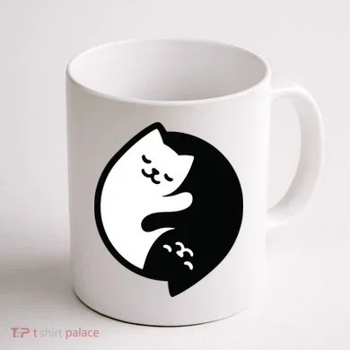 Cat Yin And Yang Cute Coffee Mug back