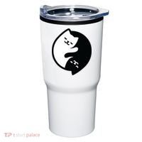 Cat Yin And Yang Cute Tumbler thumb 0