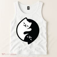 Cat Yin And Yang Cute Tank Top thumb 2