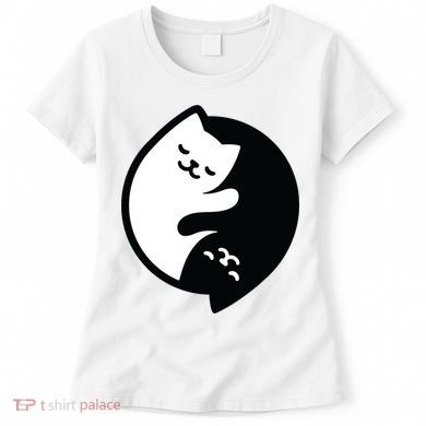 Cat Yin And Yang Cute Women's T-Shirt