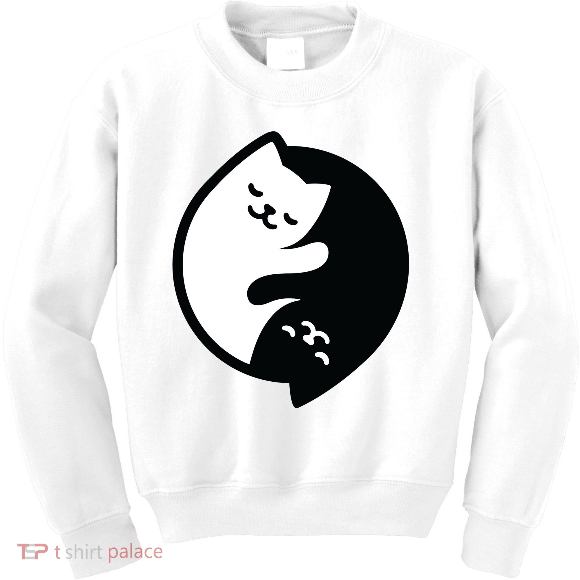 Cat Yin And Yang Cute Kids Sweatshirt