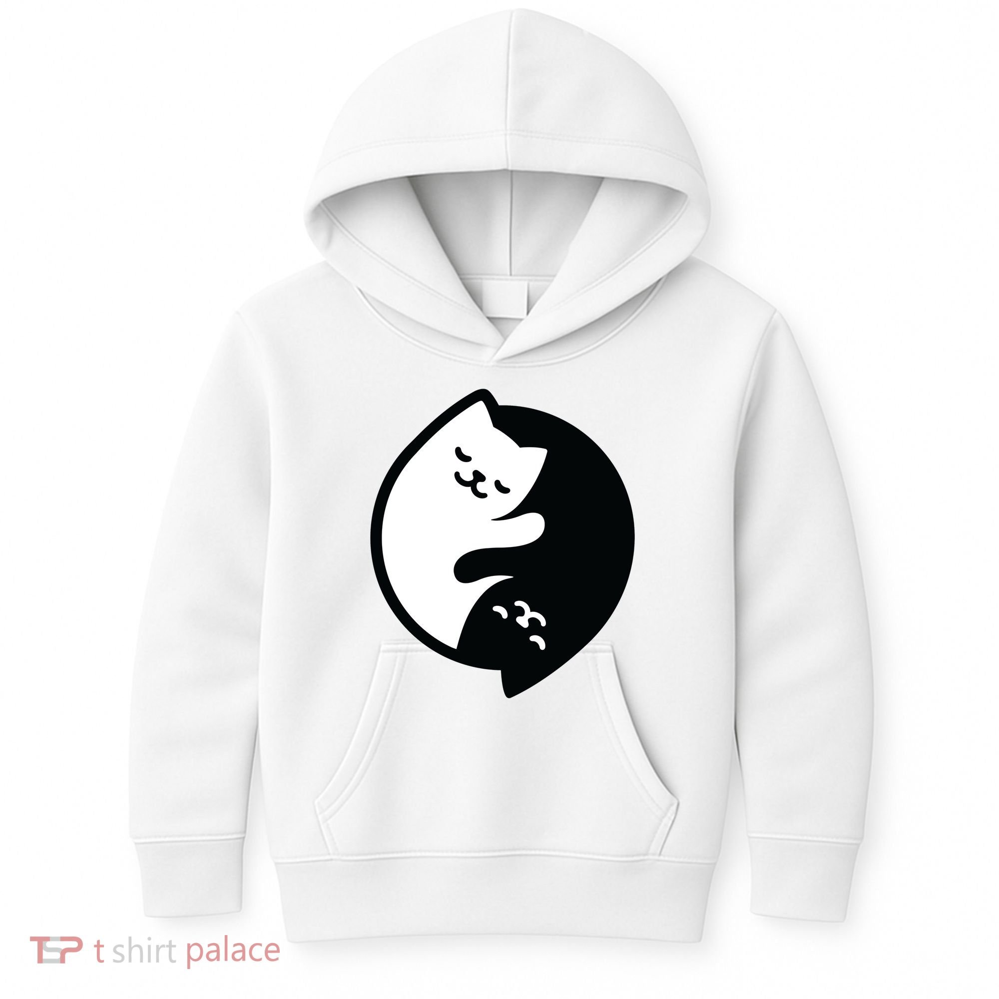 Cat Yin And Yang Cute Kids Hoodie