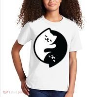 Cat Yin And Yang Cute Kids T-Shirt thumb 2