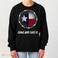 Come And Take It Texas Flag Barbed Wire Patriotic Usa Women's Sweatshirt thumb 0