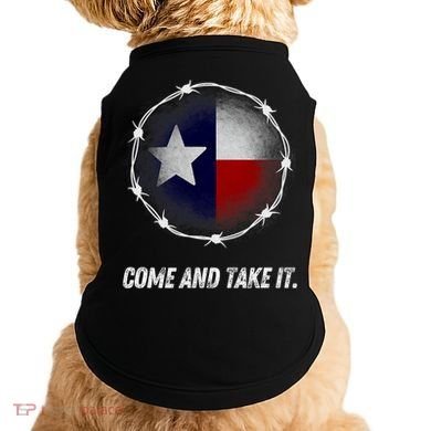 Come And Take It Texas Flag Barbed Wire Patriotic Usa Doggie Tank