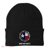 Come And Take It Texas Flag Barbed Wire Patriotic Usa Beanie thumb 0